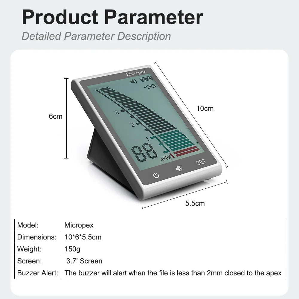Mini Dental Endo Apex Locator Root Canal Measurement Endodontic Instrument ELIJAH Micropex Dentistry Root Canal Located Device