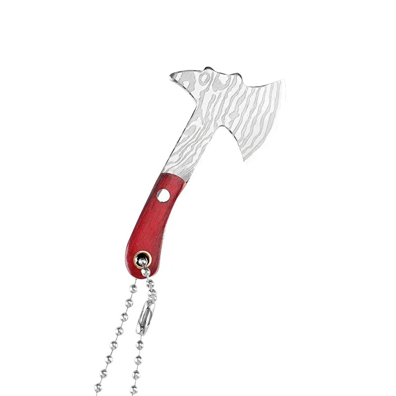 EDC Mini Axe Knife Cutting Tool Gift Keychain Pendant Portable Kitchen Knife Demolition Express Pocket Gift Collection Pendant