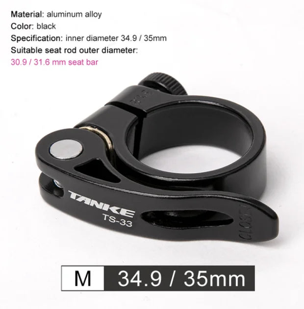 TANKE Seat Post Clamp MTB Road Bike 31.8 34.9mm Mountain Aluminum Alloy Ultralight Mountain Bicycle Seatpost Clamps Cycling Part