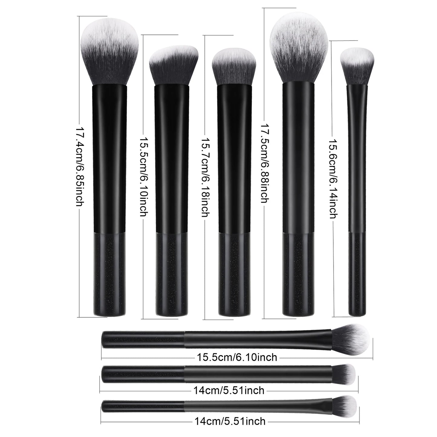 Makeup Brush Sets,8pcs Plastic Daily Portable Multifunctional Makeup Brush For Making Up Supply