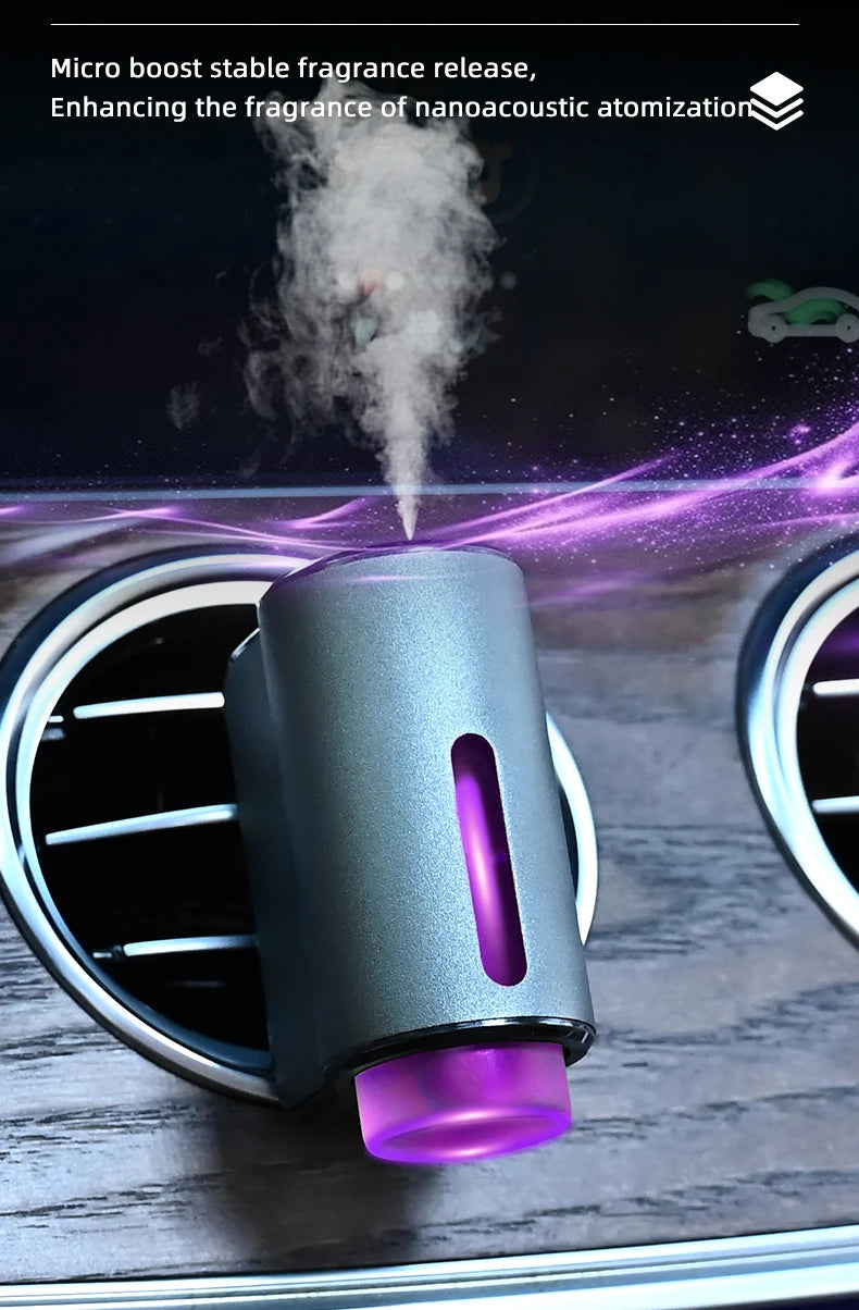 Smart Car Air Aromatherapy Diffuser Fragrance Car Air Fresheners With Three Adjustable Humidifier Essential Oil Diffuser