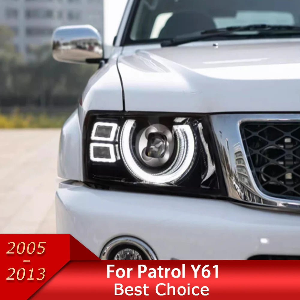 Car Lights for Patrol Y61 2005-2022 LED Auto Headlights Assembly Upgrade Defender Style Design Bifocal Lens Exterior Accessories