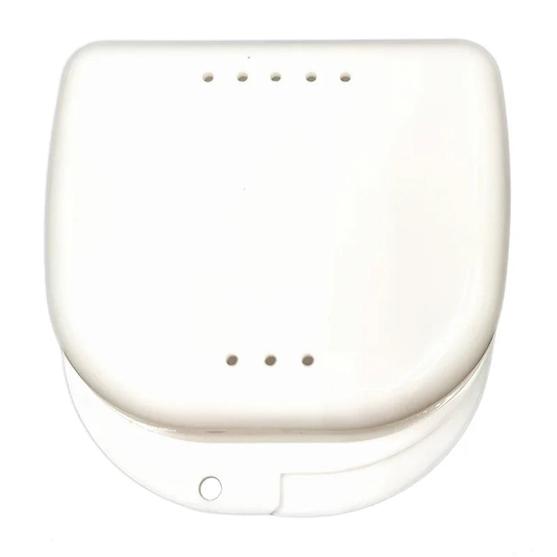 1pcs Denture Tray Box Dental Orthodontic Retainer Box Case Plastic Teeth Container Denture Box False Teeth Protective Case