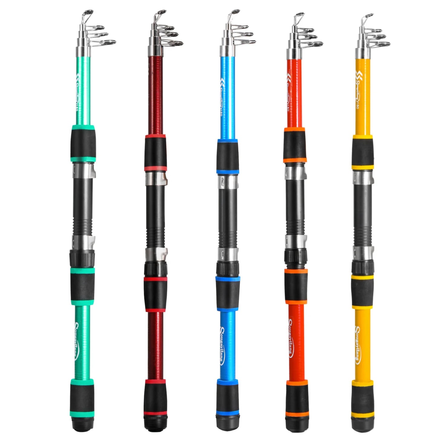 Sougayilang 1.8M Spinning Fishing Rod M Power Telescopic Children Fishing Telescopic Rock Fishing Pole Carp Feeder Surf Beginner