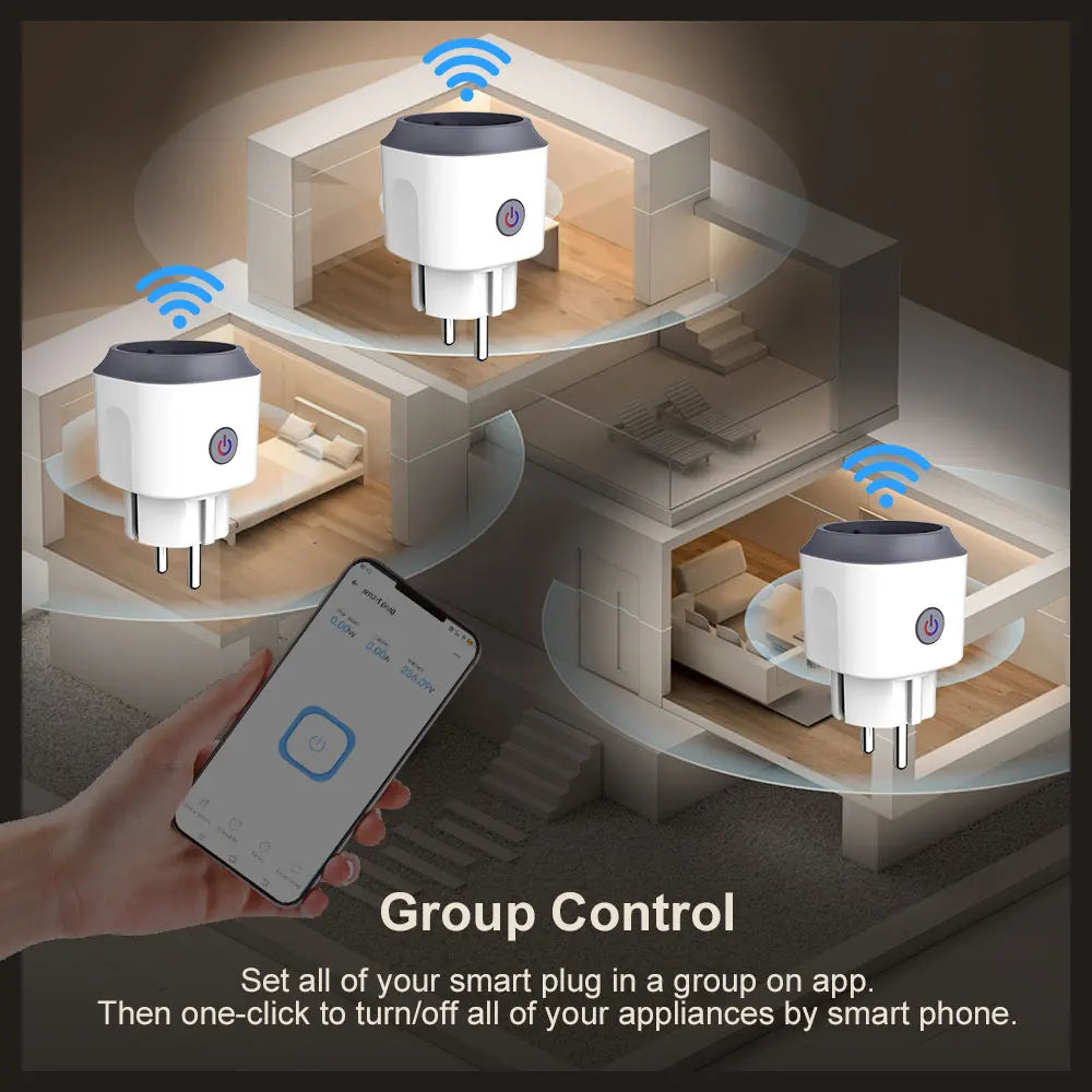 eWelink Smart Socket EU16A/20A Wifi Smart Plug With Power Monitor Smart Life APP Remote Control Support Google Assistant Alexa