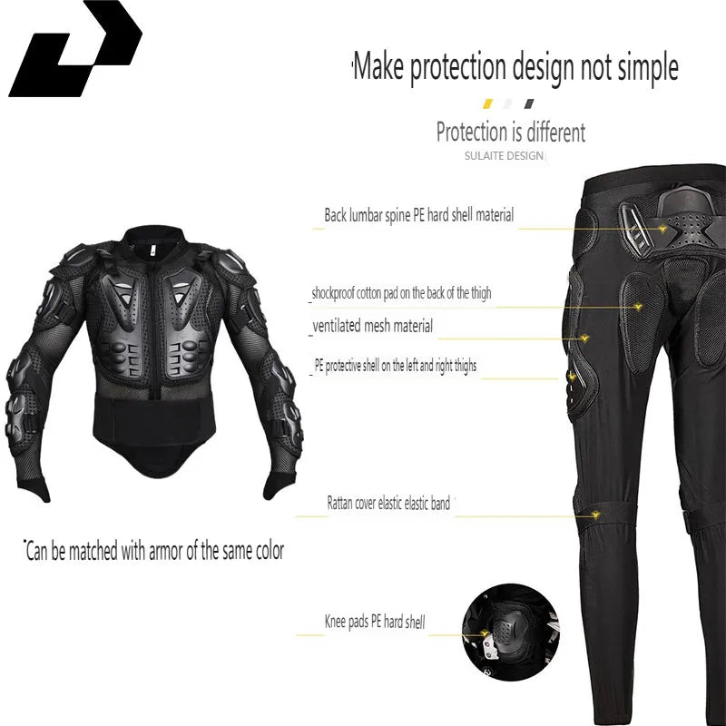 Uchoose Motocross Jacket Men Body Armor Motorcycle Armor Bicycle Racing Jacket Riding Motorbike Moto Protection S-4XL