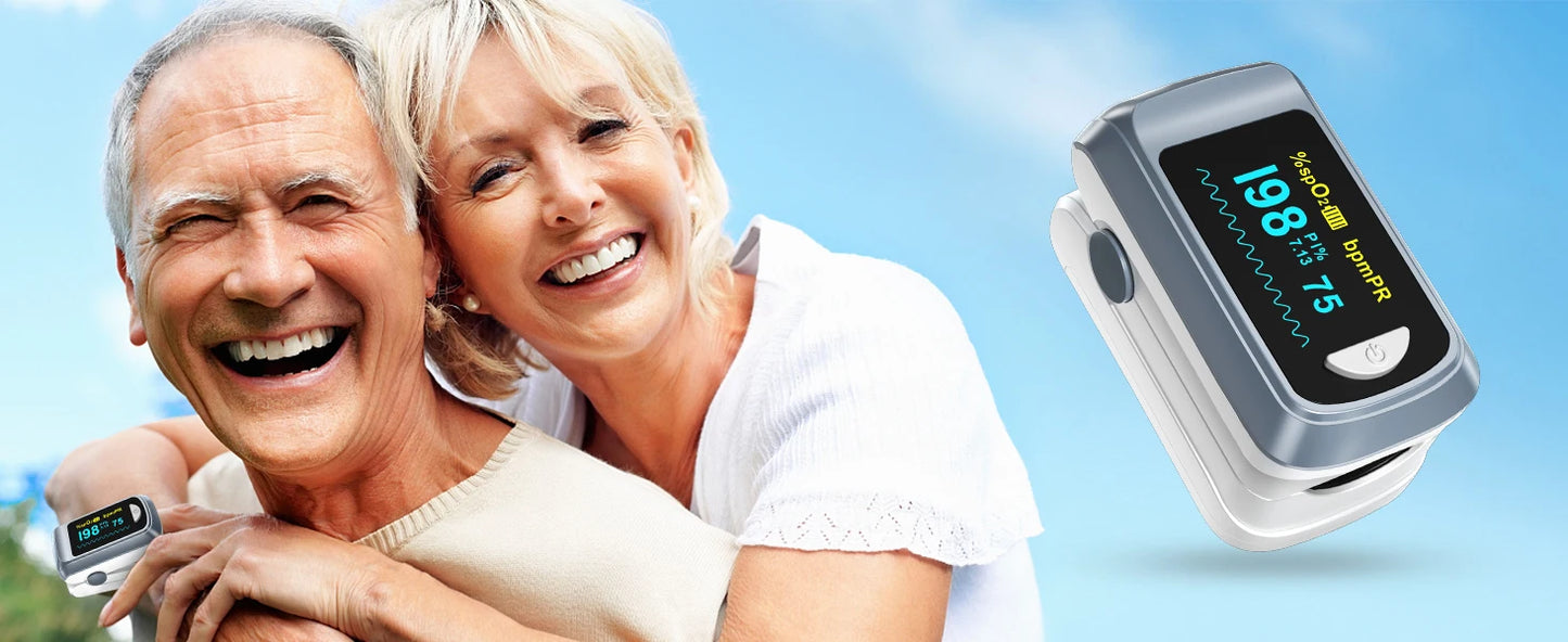 HealthTree Finger Pulse Oximeter SPO2 PR PI RR Blood Oxygen Saturation Meter Heart Rate Monitor OLED Oximetro De Dedo