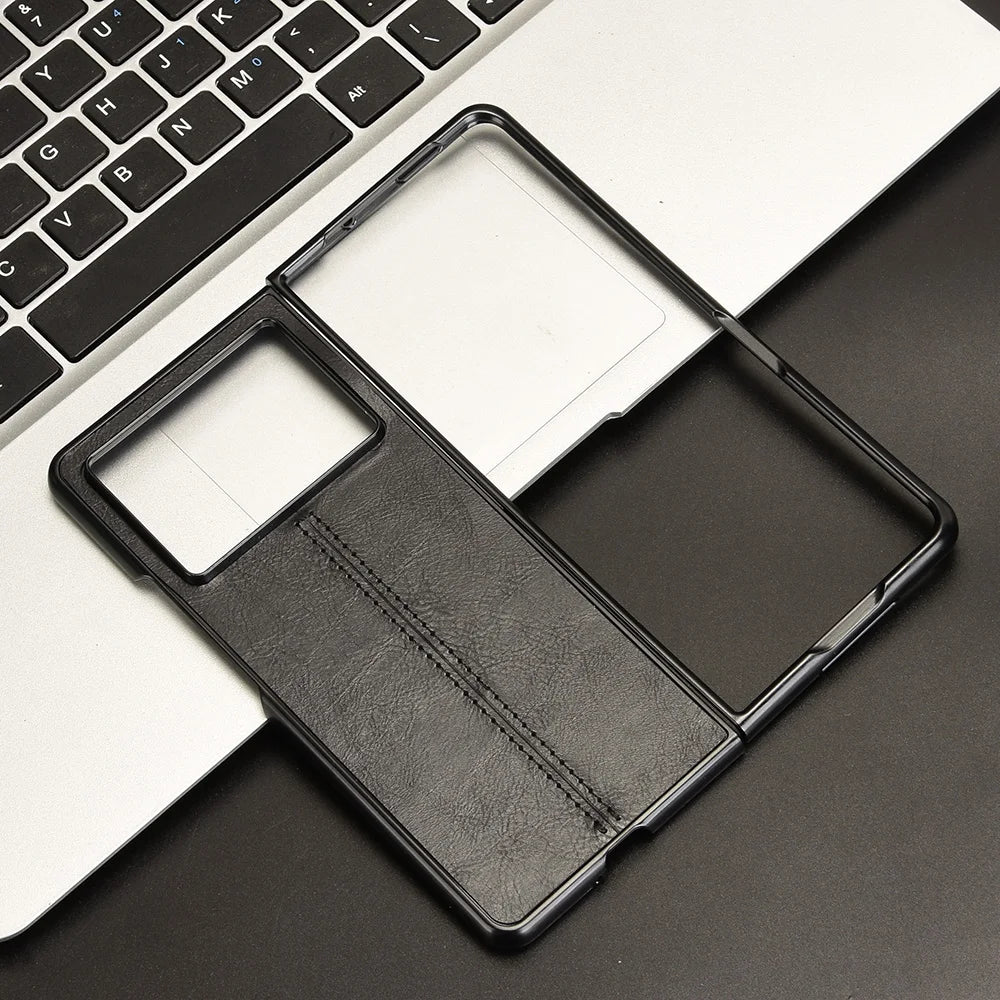 For Tecno Phantom V Fold 2 Case Luxury Leather Skin Texture Ultra Thin Slim Back Cover For Tecno Phantom V Fold2 Phone Cases