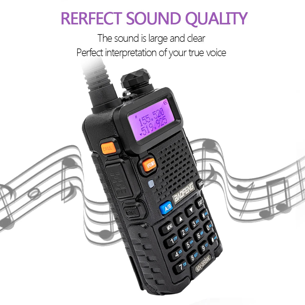 Baofeng Walkie Talkie UV 5R 5W 8W Dual Band Ham Two Way Radio Vhf Uhf FM Radio Handheld Transceiver Hunting 16KM