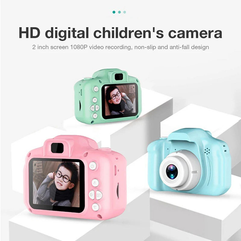 Children's Camera 1080P HD Screen Camera Video Toy 8 Million Pixel Kids Cartoon Cute Camera Outdoor Photography Toy