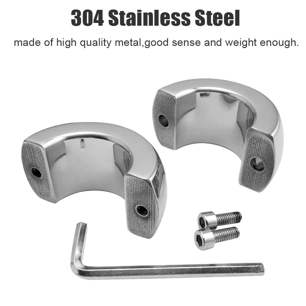 448-833g Heavy Stainless Steel 30-60mm Penis Ring for Men Cock Exerciser Scrotum Lock Testis Stretcher Sex Toys Male Masturbator