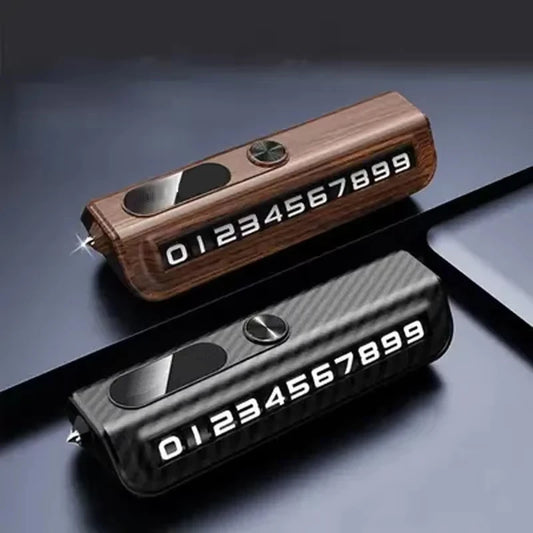 Multi-functional parking number plate, parking and moving phone, window breaker, car-mounted moving phone plate Accessories