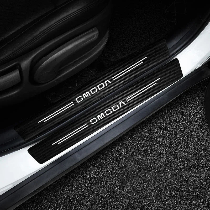 Carbon Fiber Car Trunk Bumper Protective Sticker Anti Scratch Sticker Tape For Chery OMODA 5 S5 O5 E5 C5 PRO PHEV Accessories