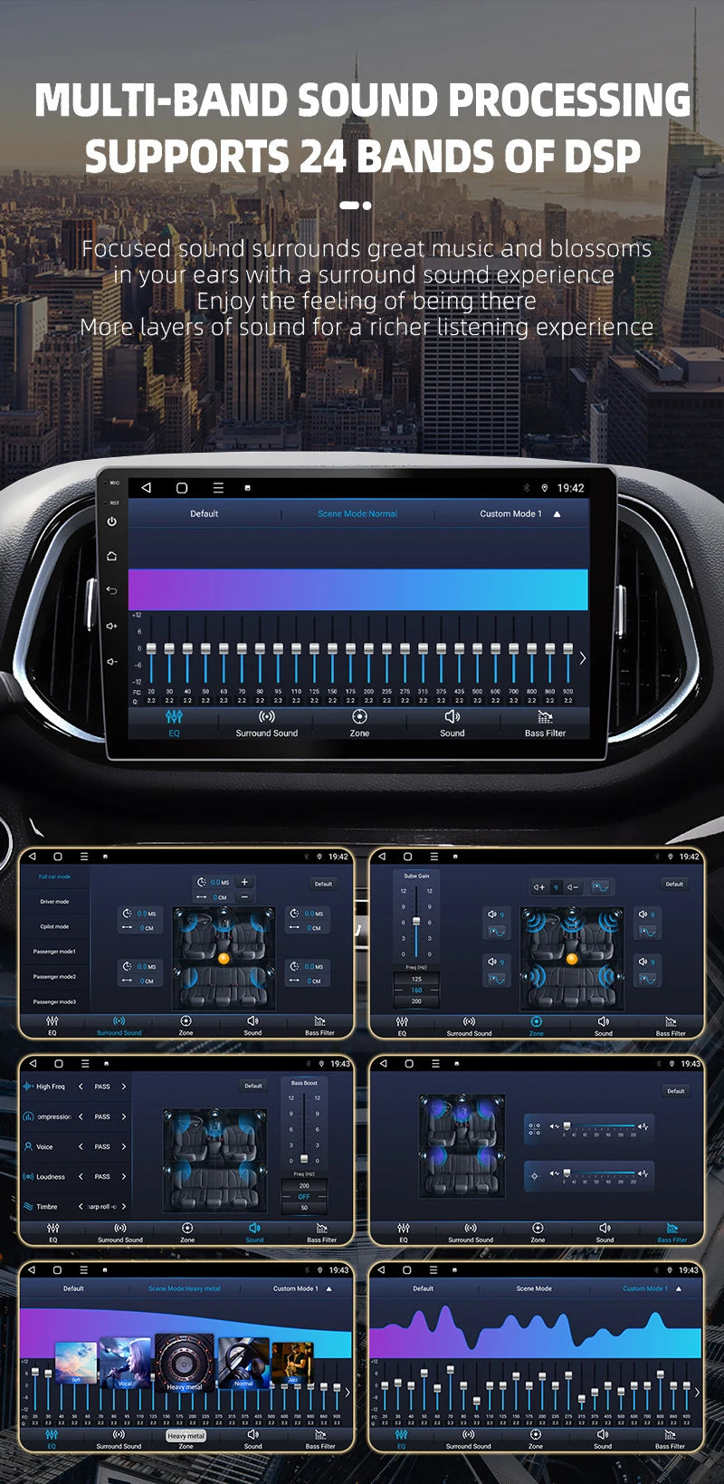9/10 inch 2ID Universal Car Radio CarPlay Android 12 Auto radio  WIFI GPS Bluetooth Audio Multimedia Video Player For HYUNDA KIA