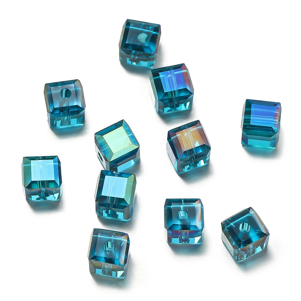 10pcs/Lot 6mm Crystal Square Bead Faceted Exquisite Beads for Jewelry Making DIY Charms Bracelet Necklace Accessories