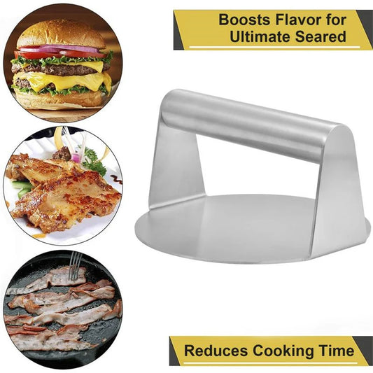 Hamburger Press 304 Stainless Steel Non-Stick Meat Beef Grill Burger Press Patty Maker Hamburger Maker Kitchen Supplies