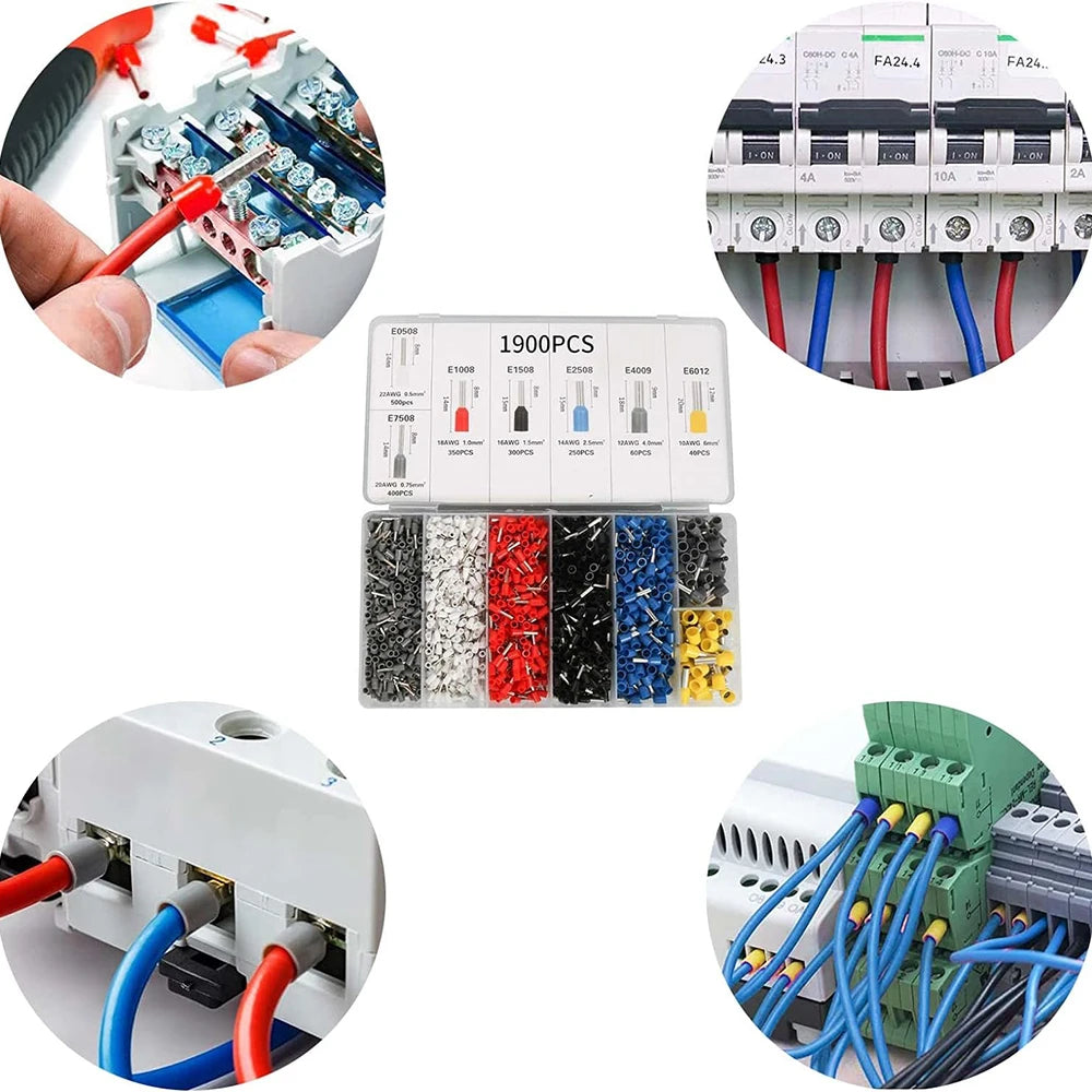 Manual Crimping Pliers HSC8 6-4A/HSC8 6-6A Tube Terminal Crimping Tool With Terminal Tip Set for Home Improvement and Electrica