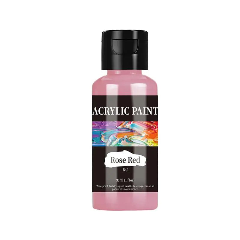 24 Colour Acrylic Paint Colors Bottled Acrylic Paint Set Paint For Fabric Clothing Painting Rich For Leather DIY Pigment