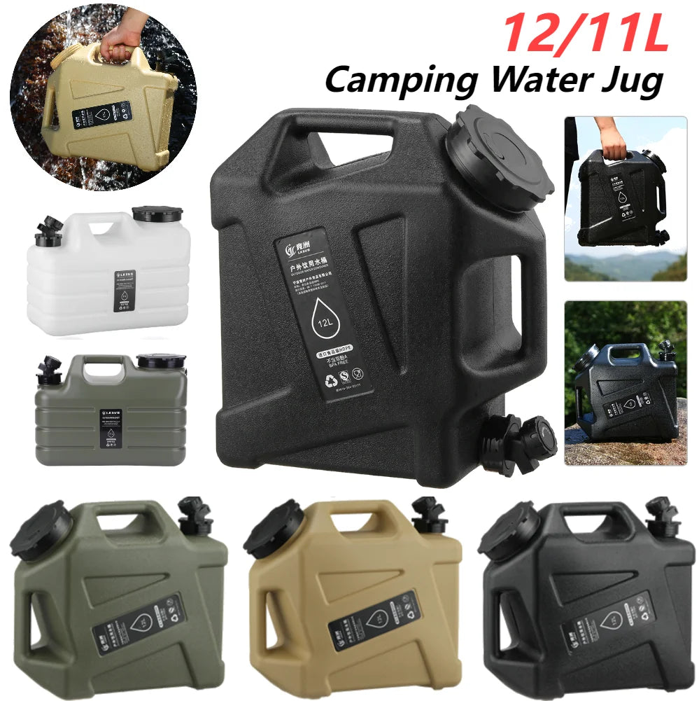 12/11L Emergency Water Can Water Storage Container Portable Large Capacity Outdoor Hiking Accessories Camping Tourism