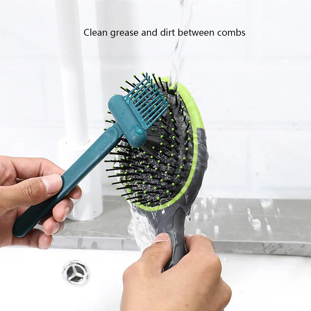 2In1 Hairbrush Comb Cleaning Brush Cleaner Rake Comb Embedded Tool Mini Hair Dirt Remover for Removing Hair Dust Home Salon Use