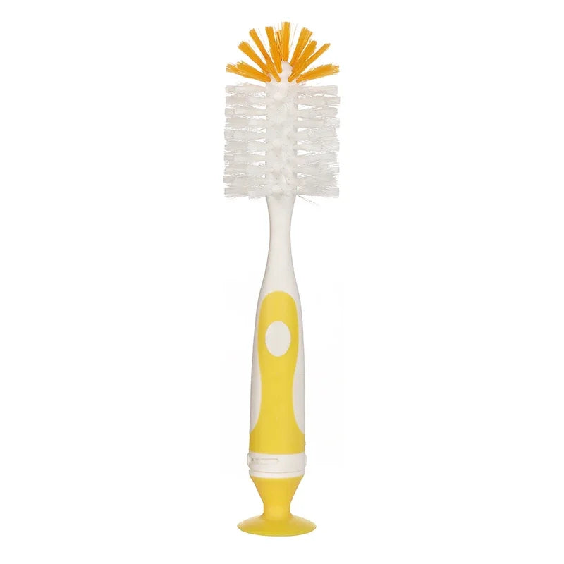 2 in 1 Mother-child Nylon Baby Bottle Cup Cleaning Brush Suction Stand Type Feeding Clean Tool Set