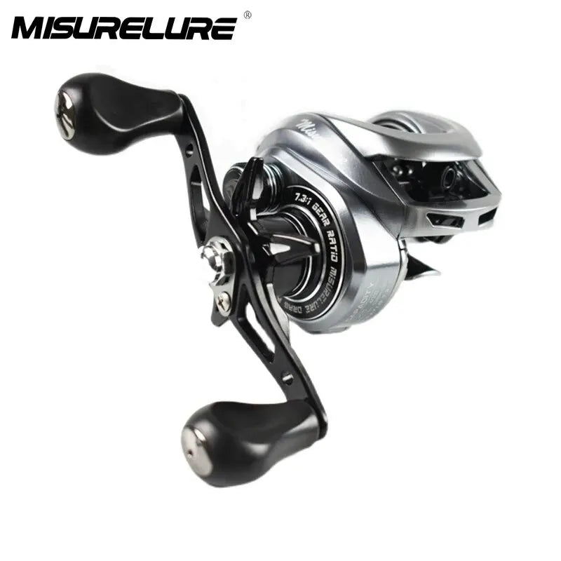 Misurelure Generation Baitcasting Reel Magnetic Braking System 7.3:1 Gear Ratio 5+1 Ball Bearings 8KG Max Drag Fishing Coil