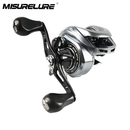 Misurelure Generation Baitcasting Reel Magnetic Braking System 7.3:1 Gear Ratio 5+1 Ball Bearings 8KG Max Drag Fishing Coil