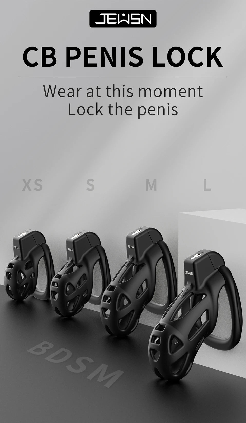 Jeusn Male Chastity Cage Sex Toys Discreet Sissy Femboy Chastity Cock Cage Device Penis Rings Male With 3 Size Men's Adult Goods