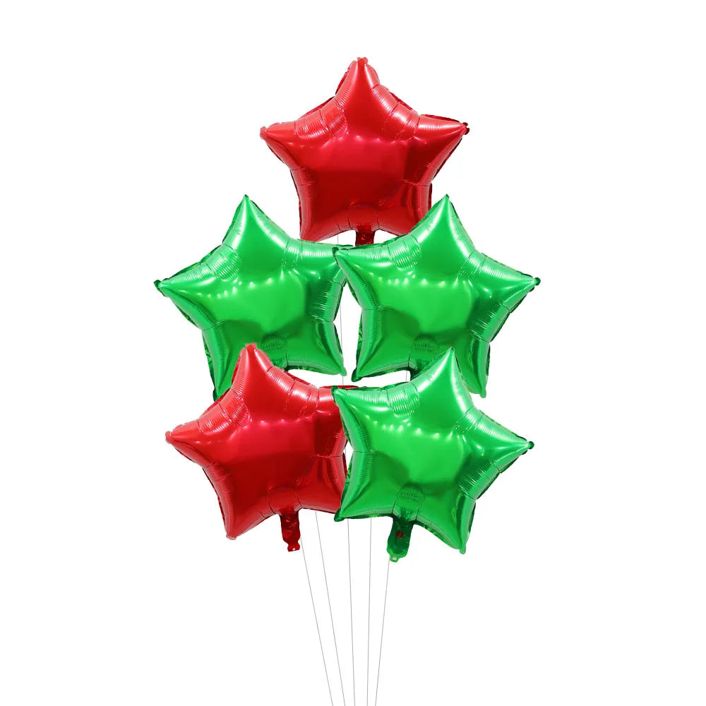 5Pcs 18inch Gold Silver Foil Star Balloon Wedding Balloons Decoration Baby Shower Children's Kids Birthday Party Balloons Globos