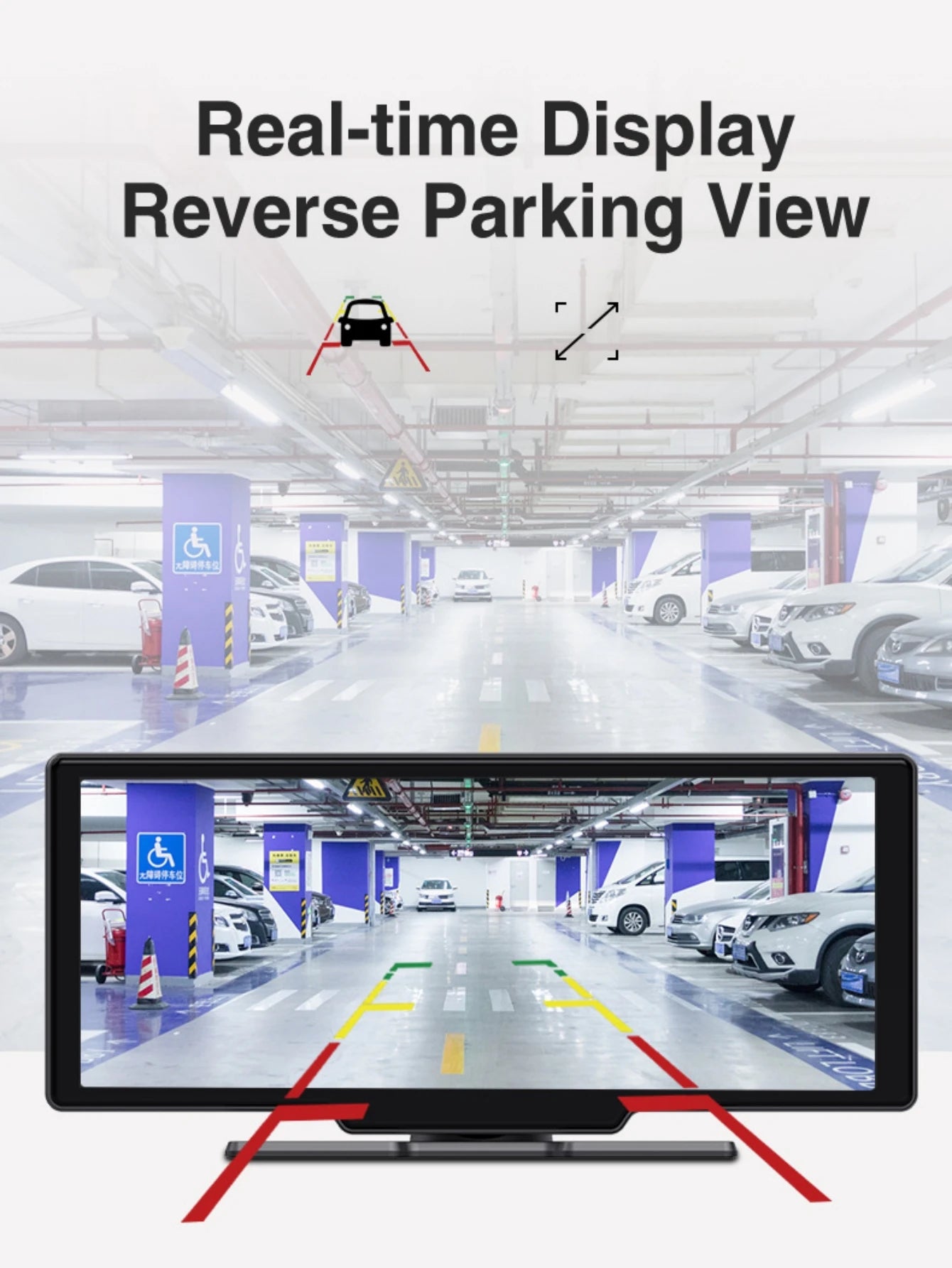 10.26 Inch WIFI Dash Cam Android 13  4+64G 8 Core  WiFi GPS Navigation Car DVR ADAS APP  FM BT Carpaly & Android Auto