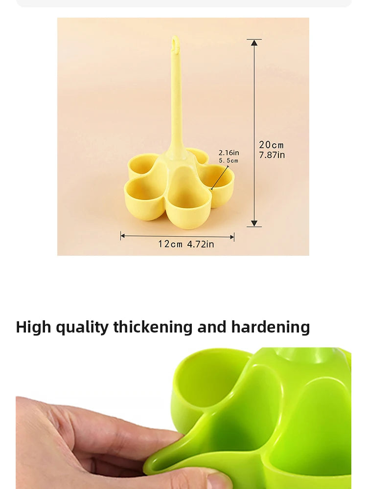 5 Hole Silicone Egg Cooker High Temperature Resistant Steamed Egg Tray Food Grade Complementary Food Tools