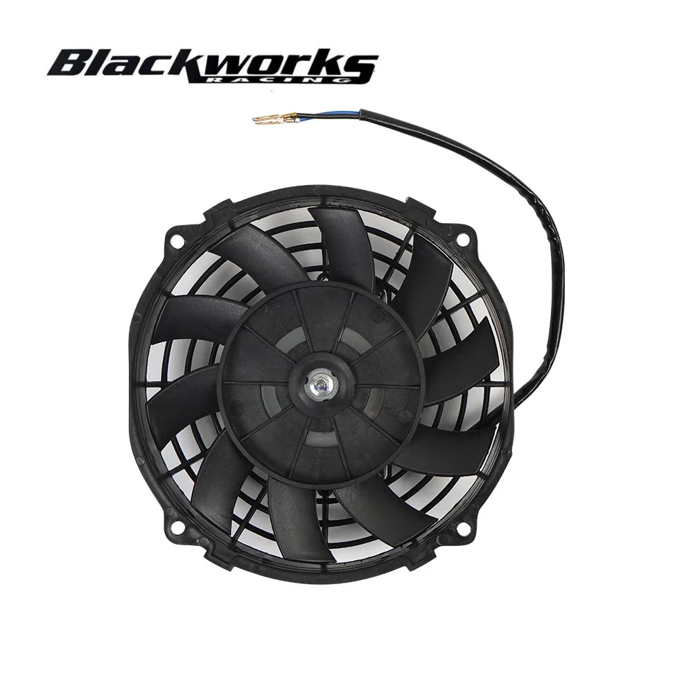 Universal 7/9/10/12/14/16 Inch 12V 80W 2100RPM Car Air Conditioning Cooling Fan Blade Cool Mounting Kit CF-1001 Black CF-1001