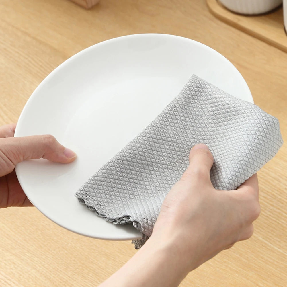 6 Pieces of Super Absorbent Strong Cleaning, Reusable Fine Fiber Cleaning Cloth, Windows,cars,kitchens,mirrors,no Trace Cleaning
