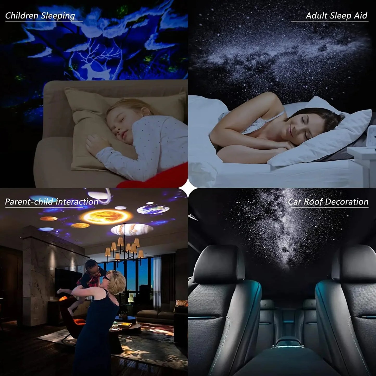 LED Night Light Galaxy Projector Starry Sky Projector 360° Rotate Planetarium Night Lamp For Room Decorative Children Kids Gift