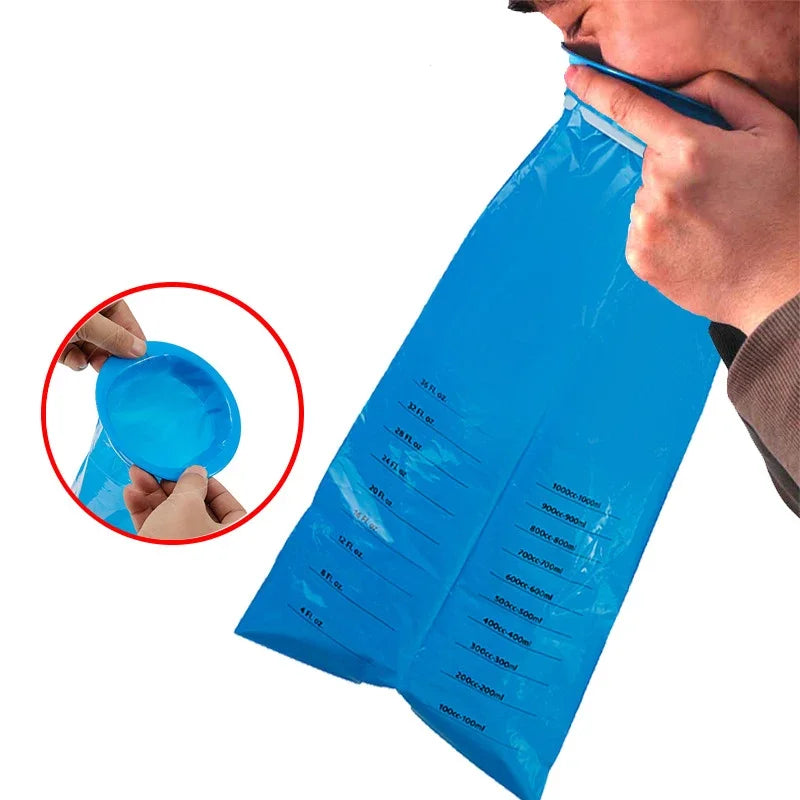 1000ML Disposable Vomit Bag Portable Disposable Travel Car Airplane Motion Sickness Nausea Pregnant Emergency Vomit Cleaning Bag