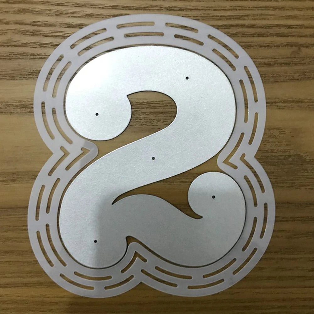 2pcs Big Size 0-9 Numbers Cutting Dies And Plastic Stencils Set For DIY Scrapbooking Album Card Making Decoration Paper Craft