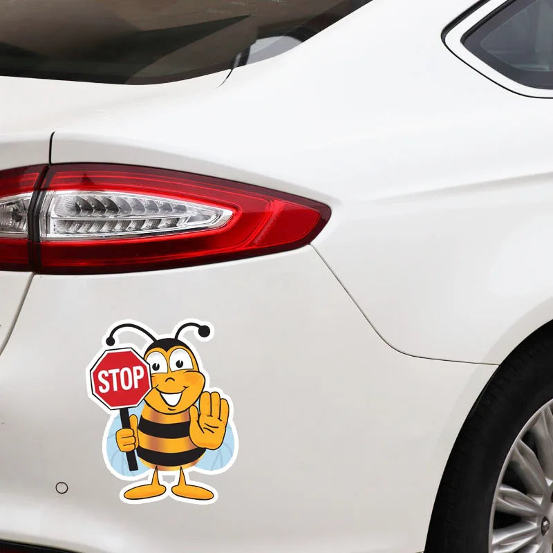 BEE STOP Decorate Sticker Car Decal PVC Car Decoration Waterproof Vinyl Decal 14.2CM*18.2CM,KK