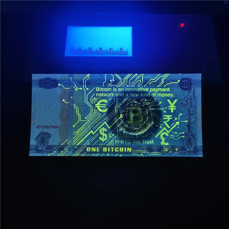 5/10 Pcs Copy One Bitcoin Money Not Currency Paper Banknotes Anti-Fake 1 BTC Bills Collectibles