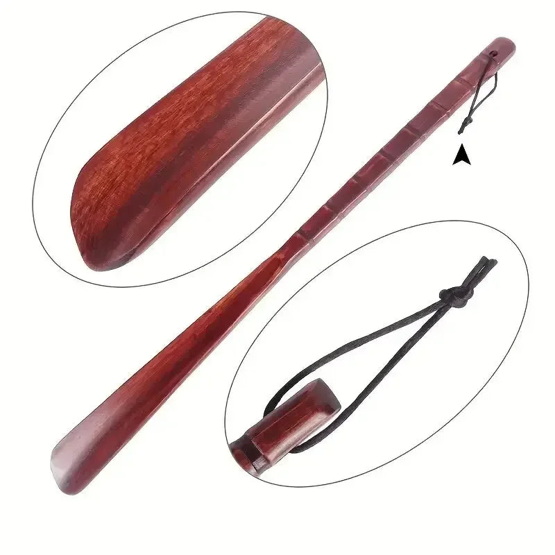 54CM Durable Professional Wooden Shoe Horn Flexible Long Handle Shoehorn Useful Shoe Lifter for seniors Shoe Spoon Home Tools
