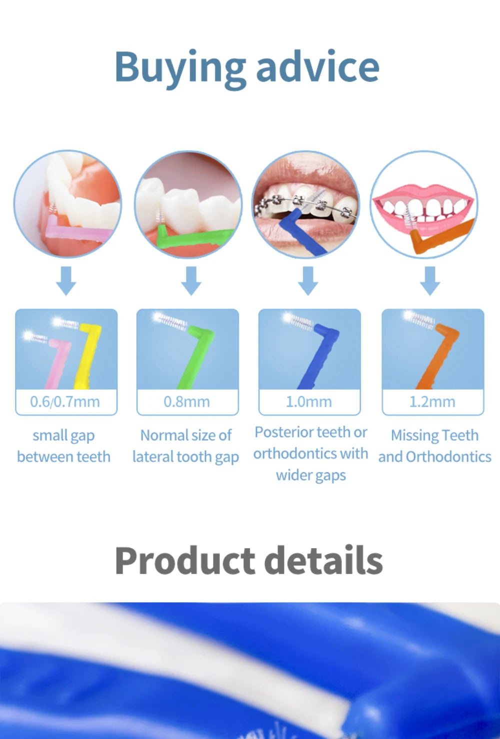Angled Interdental Brush For Orthodontic Braces Micro Soft Brush For Dental Brackets Cleaning L Shaped Short Handle Brushes