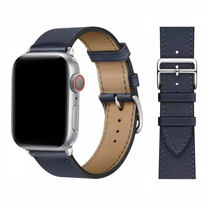 Leather Loop Band for Apple Watch Ultra 49mm 45mm 40mm Sport Strap Wristband Bracelet for IWatch Series 10 9 8 7 6 3se 42mm 46mm