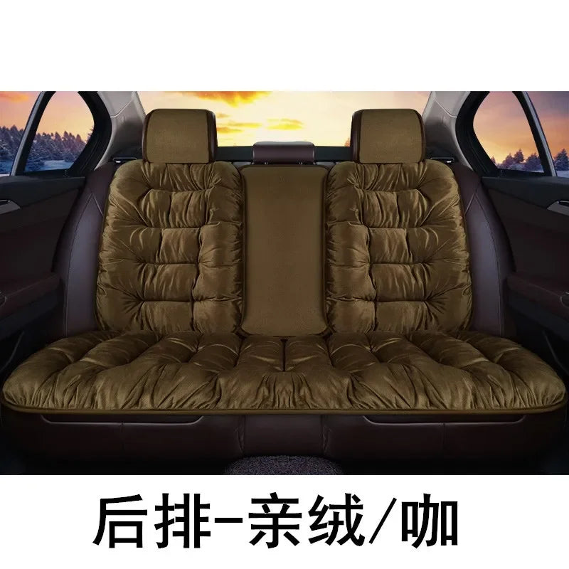 Winter Warm Car Seat Cushion Front Single Seat Rear Seat Cushion Down Plush Butt Cushion Chair Cushion with Backrest