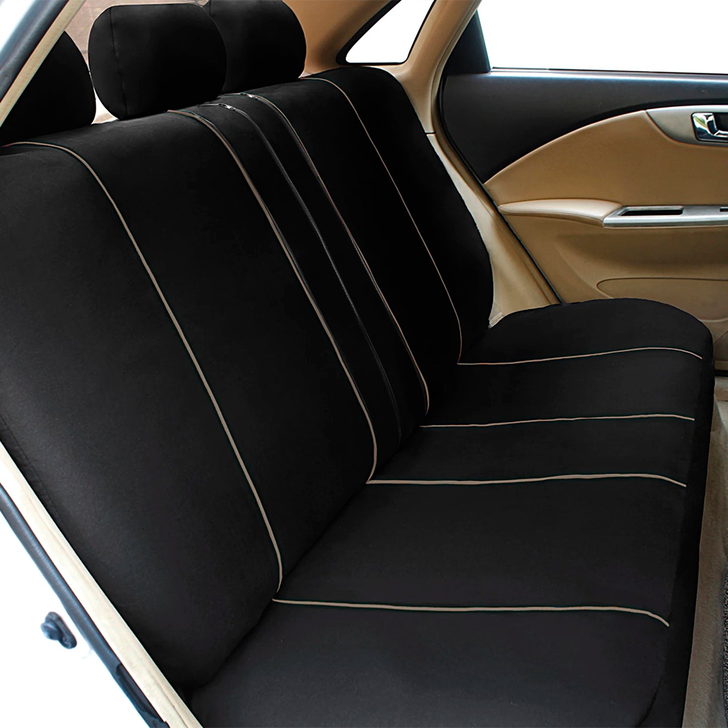 AUTO HIGH Universal Auto Seat Covers Full Set for Car Truck SUV Van Polyester Front & Rear Protector