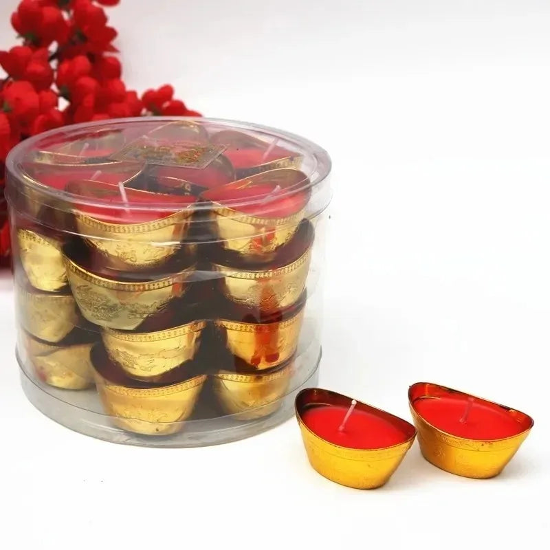 28 Pcs Handmade Lotus Flower TeaLight Candle, Floating Candle and Tea Lights, Centerpieces for Tables, Bridal Baby Shower