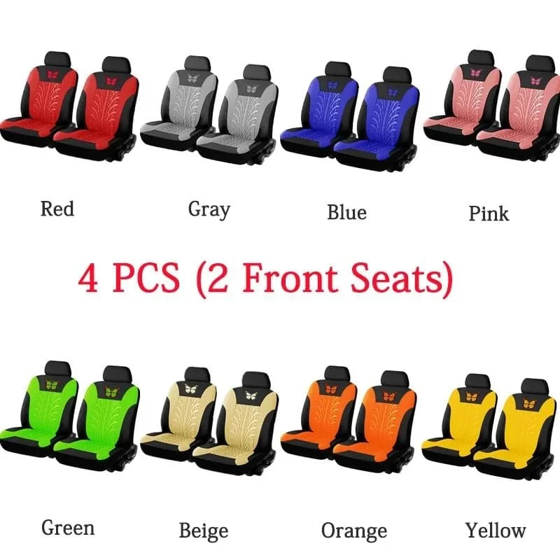 Butterfly Glamour Car Seat Cover Set Premium Bronzing 9-Piece Universal Fit for 5 Seats Fashionable Design Durable Comfortable