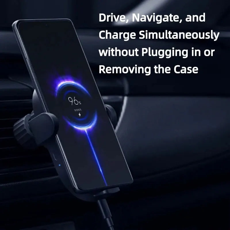 Original Xiaomi 30W Max Wireless Car Charger Auto Fast Quick Charging Support Power-Off and Inductive Expansion Phone Holder