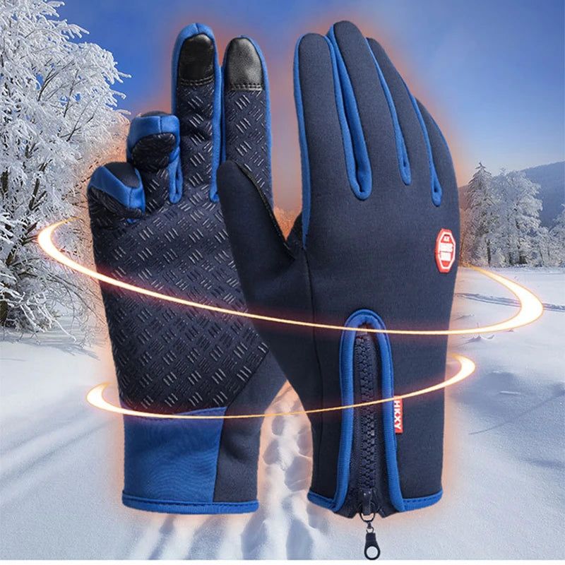 Winter Thermal Warm Full Finger Gloves Touchscreen Unisex for Outdoor Sports Cycling Bicycle Ski Camping Motorcycle Gloves