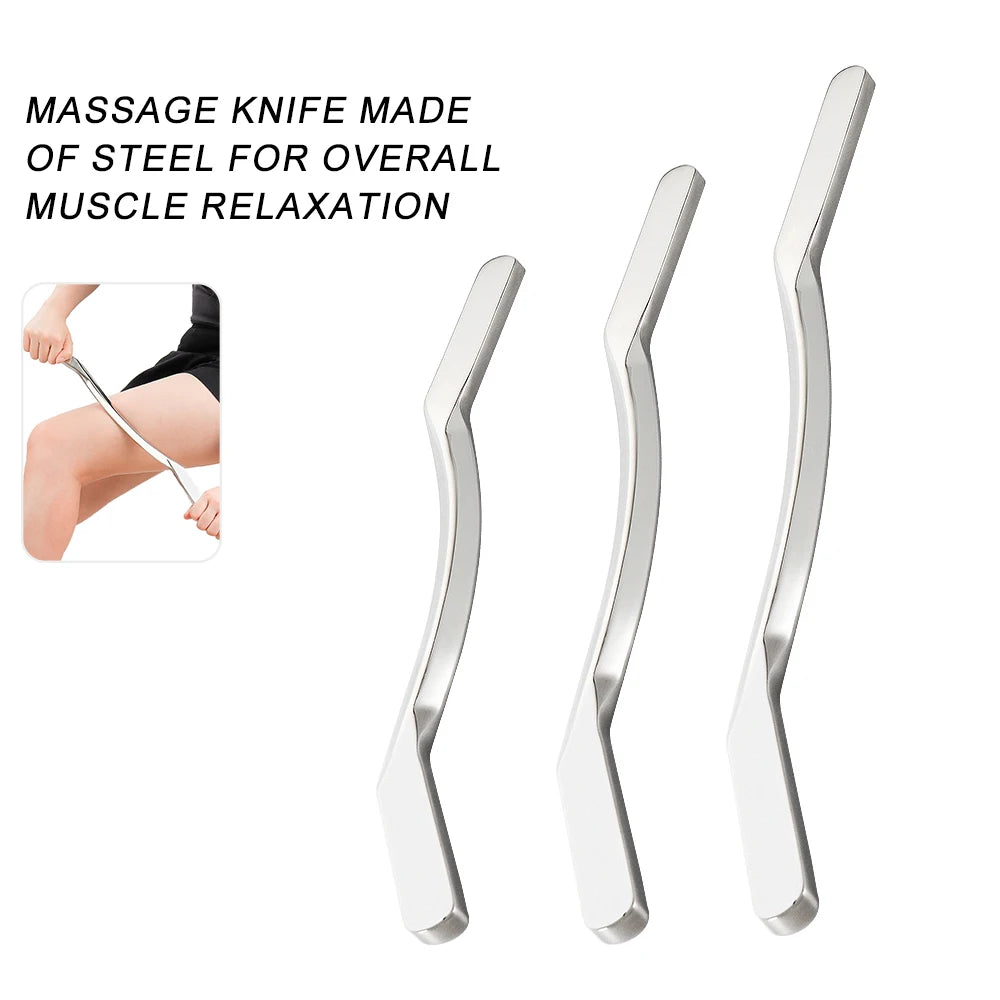 1pcs  Stainless Steel Long Gua Sha Tool Guasha Muscle Scraping Bar for Sports Muscle Relief Soft Tissue Massage Therapy