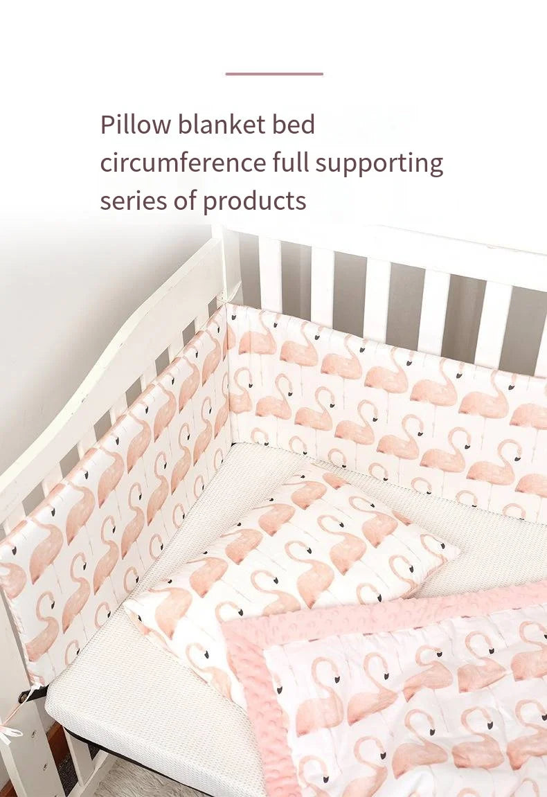 Four Seasons Universal Crib Around Baby Bed Bumper Newborn Bed Guardrail Anti-collision Removable Washable Baby Bed Safety Rails