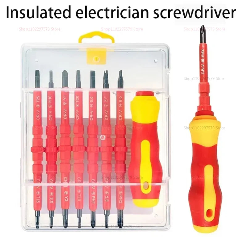 13pcs 8pcs Electrician Repair Tools Kit 1000V Insulated Screwdrivers Set with Magnetic Bits Multi-Tool for Electrical Work